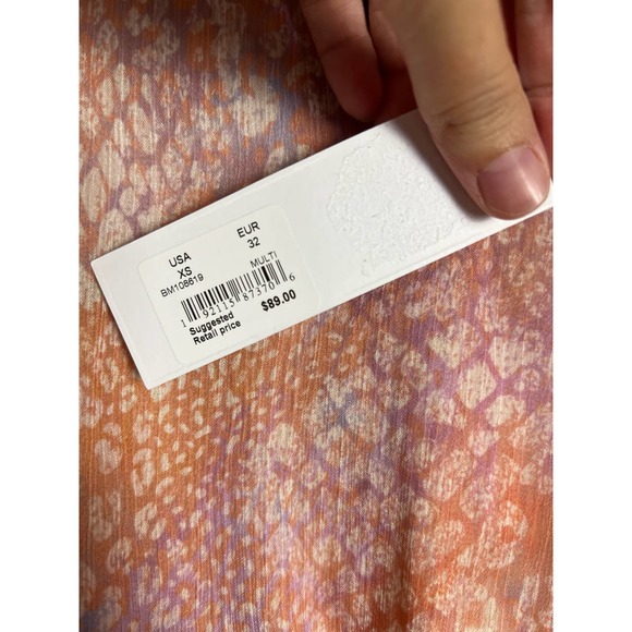 BB DAKOTA NEW Dreaming of Waves Pink Print Mini Dress Size XS - Picture 9 of 10